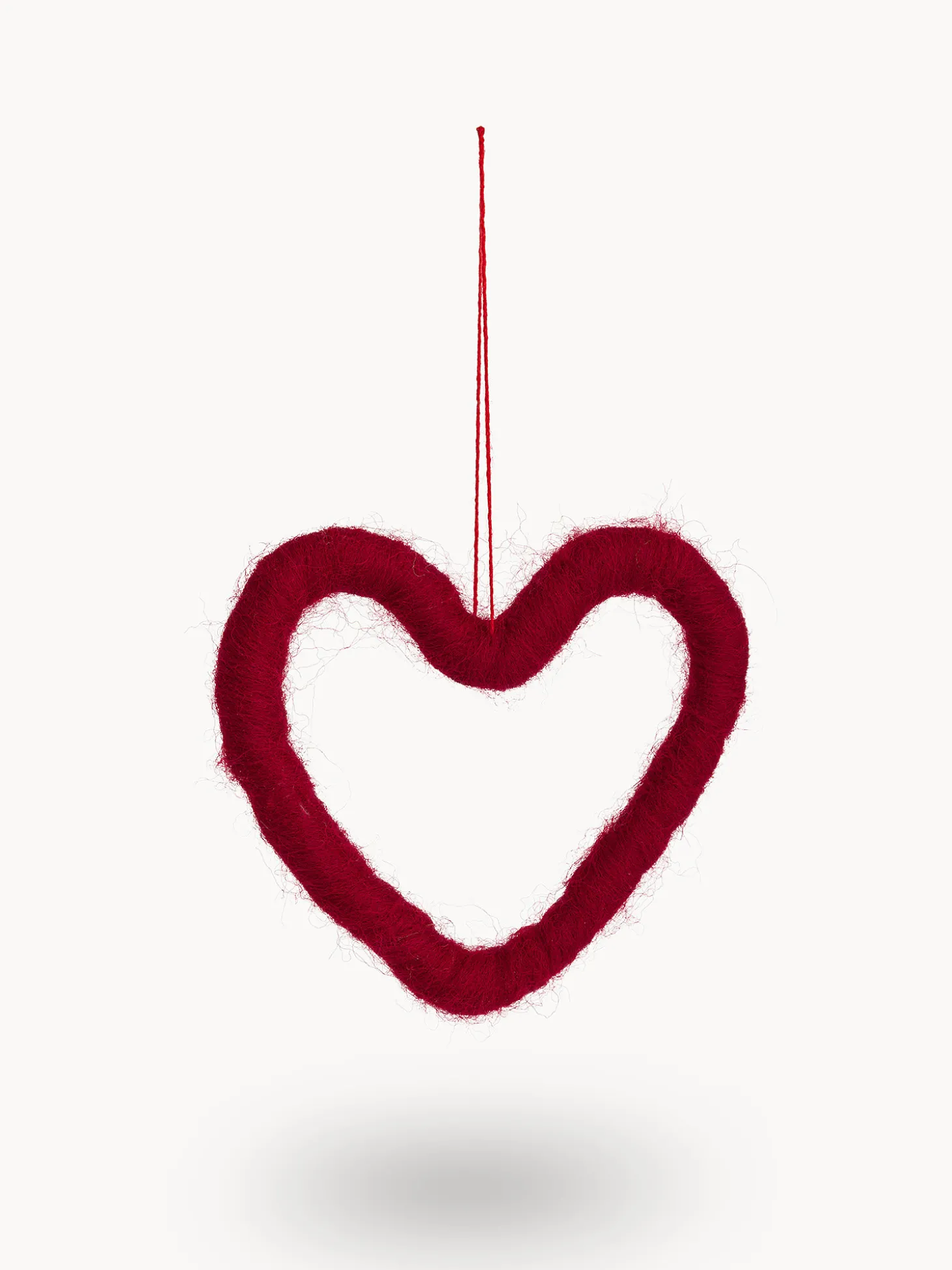 Decorazione in feltro a cuore