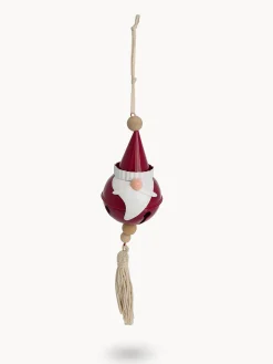 Decorazione in ferro a forma di Babbo Natale con nappina