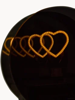 Decorazione in vetro con cuore a led
