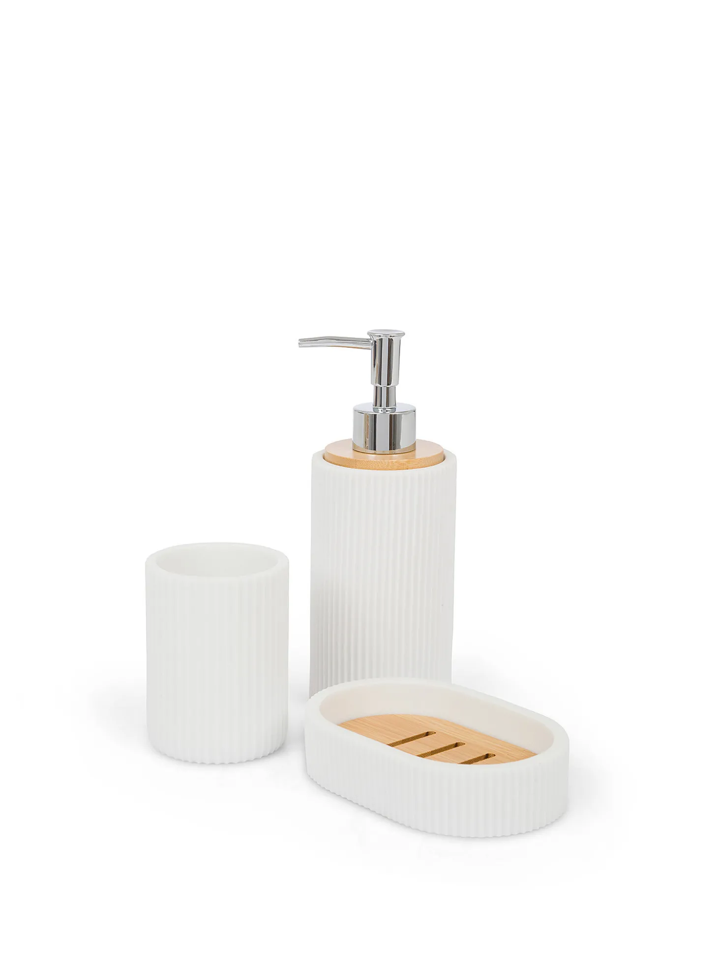 Dispenser sapone in poliresina rigato