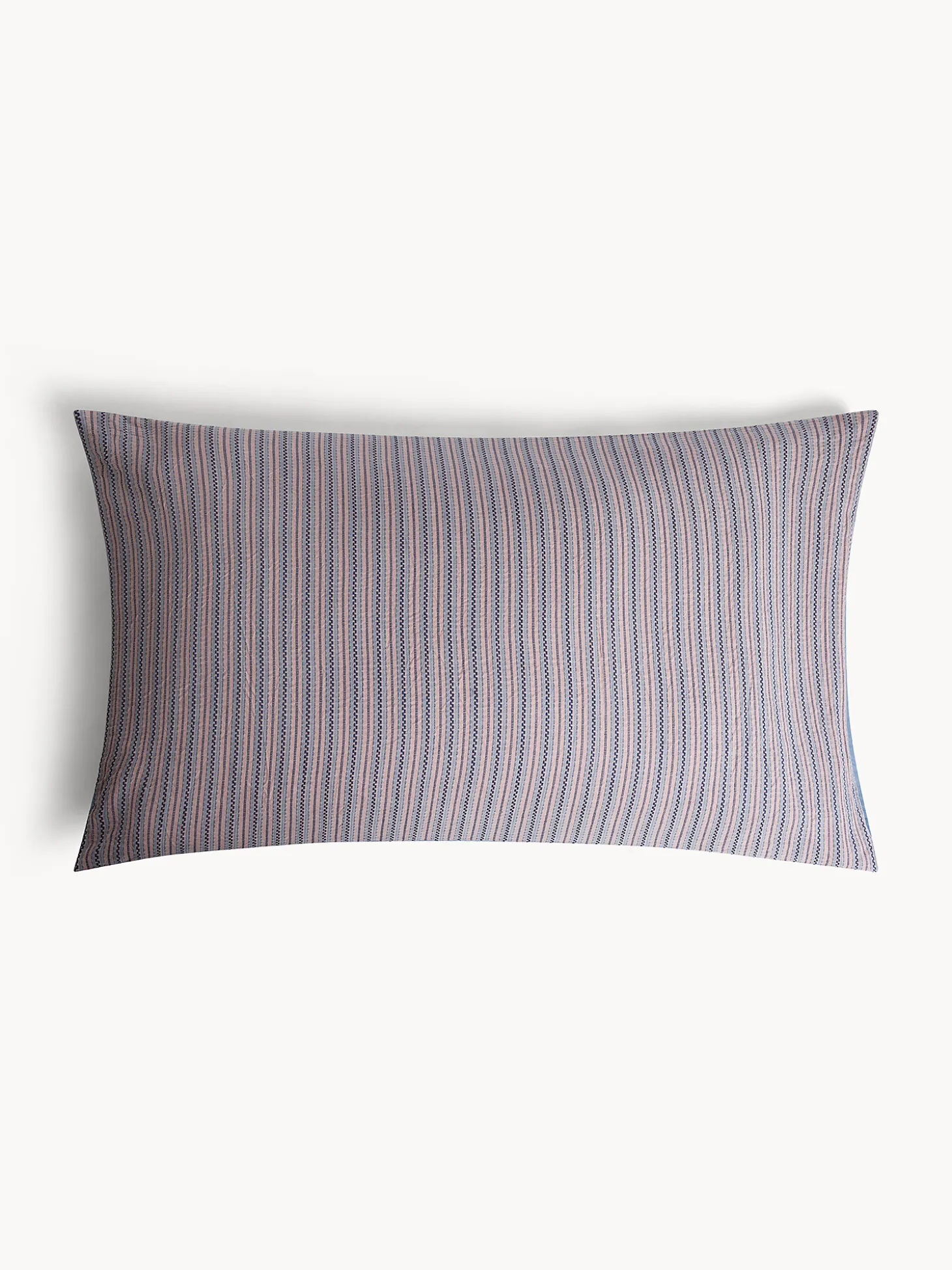 Federa in cotone lavato con lavorazione jacquard