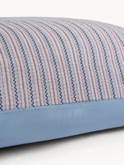 Federa in cotone lavato con lavorazione jacquard
