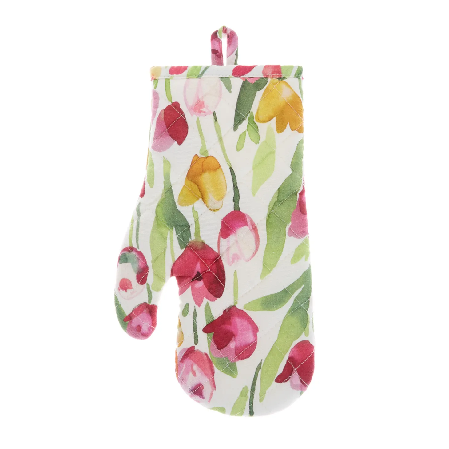 Guanto da cucina puro cotone stampa tulipani