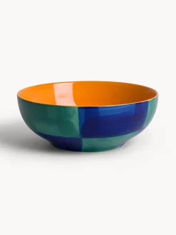 Insalatiera in ceramica a righe