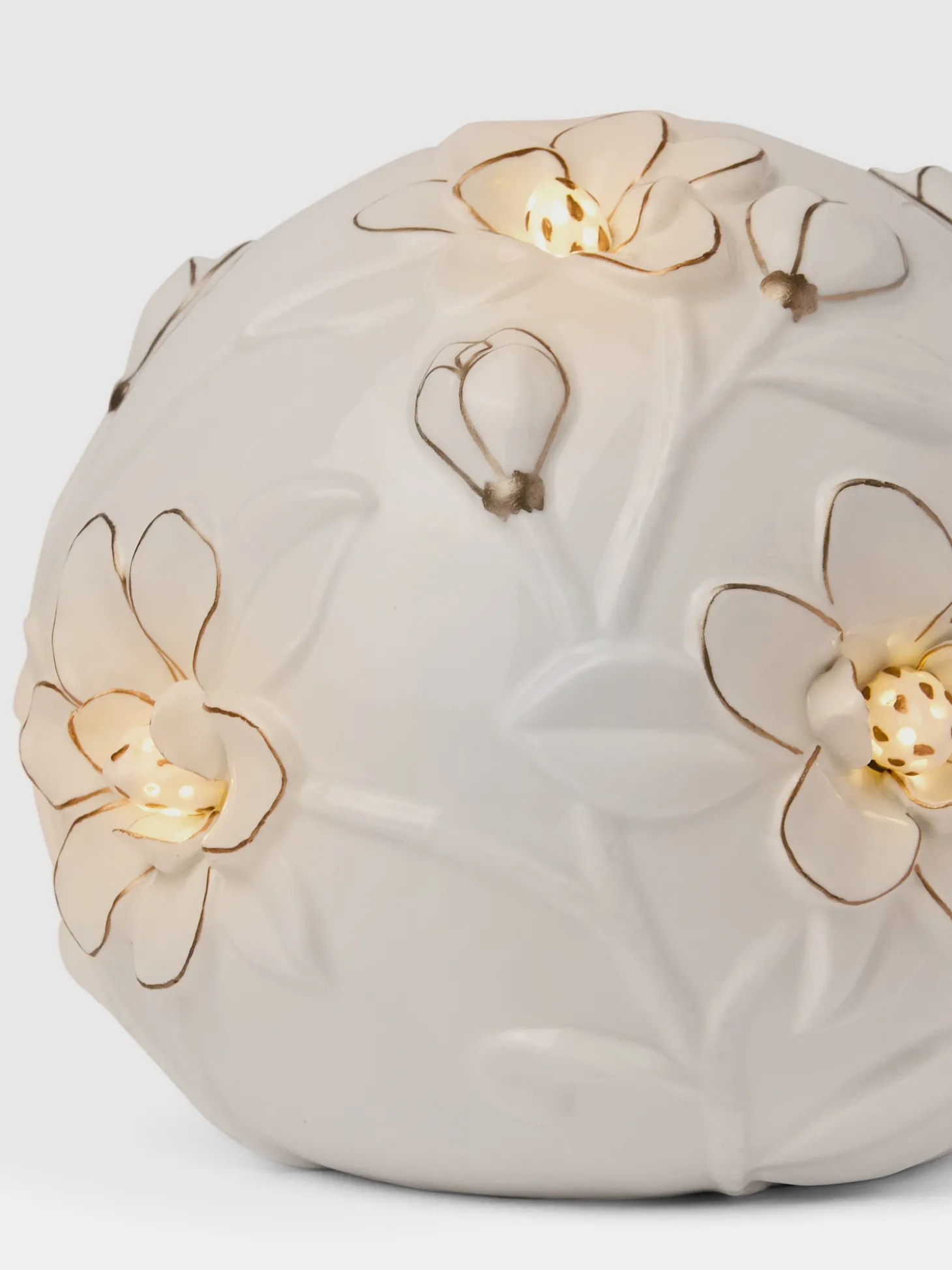 Lampada a led in porcellana a forma di Pallina