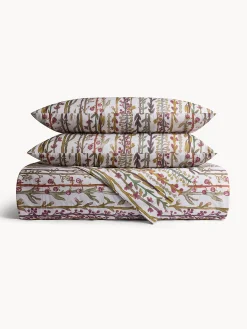 Lenzuolo liscio in cotone percalle double face