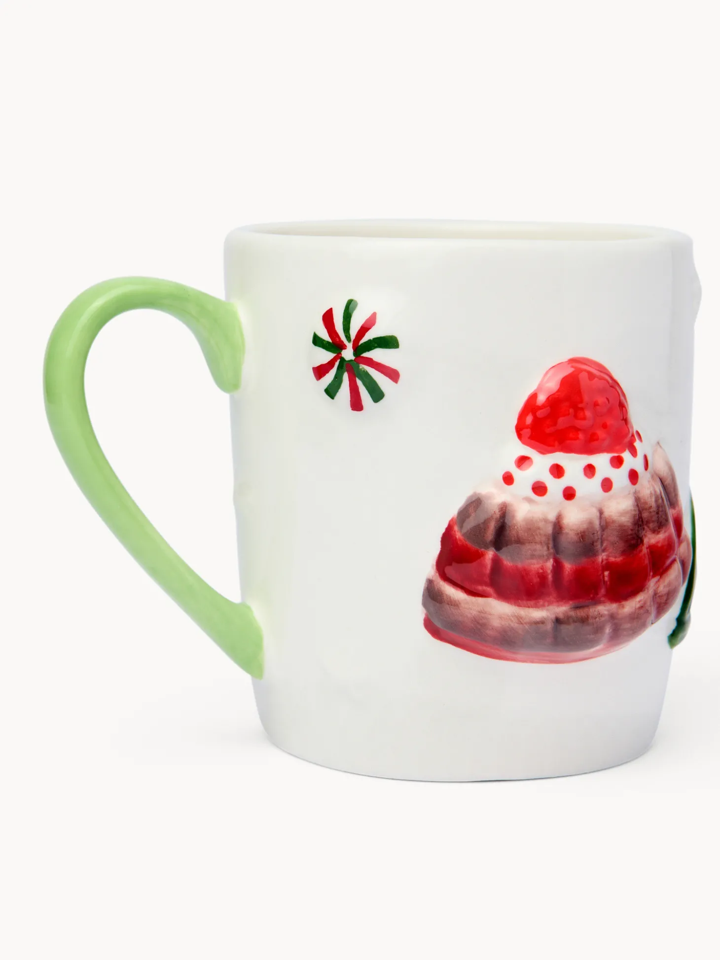 Mug in ceramica con gingerbread in rilievo