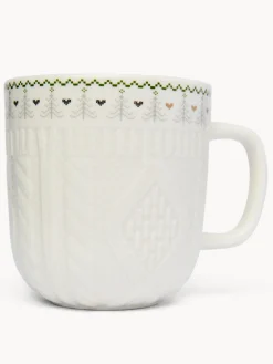 Mug in new bone china decoro crochet