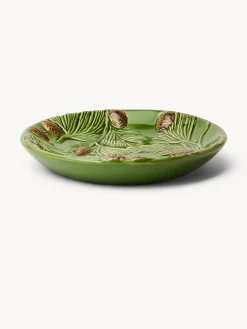 Piattino pane in ceramica decoro pigne