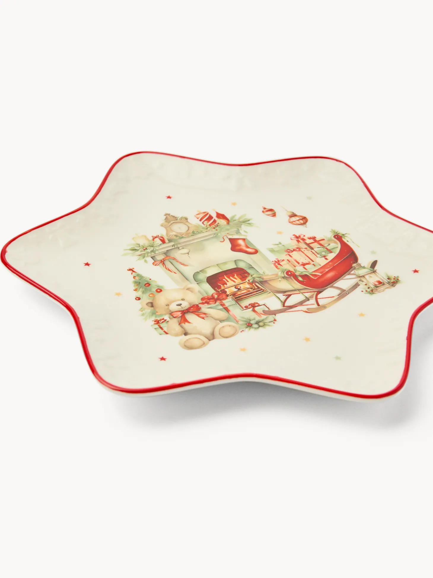 Piattino stella in porcellana Natale vintage