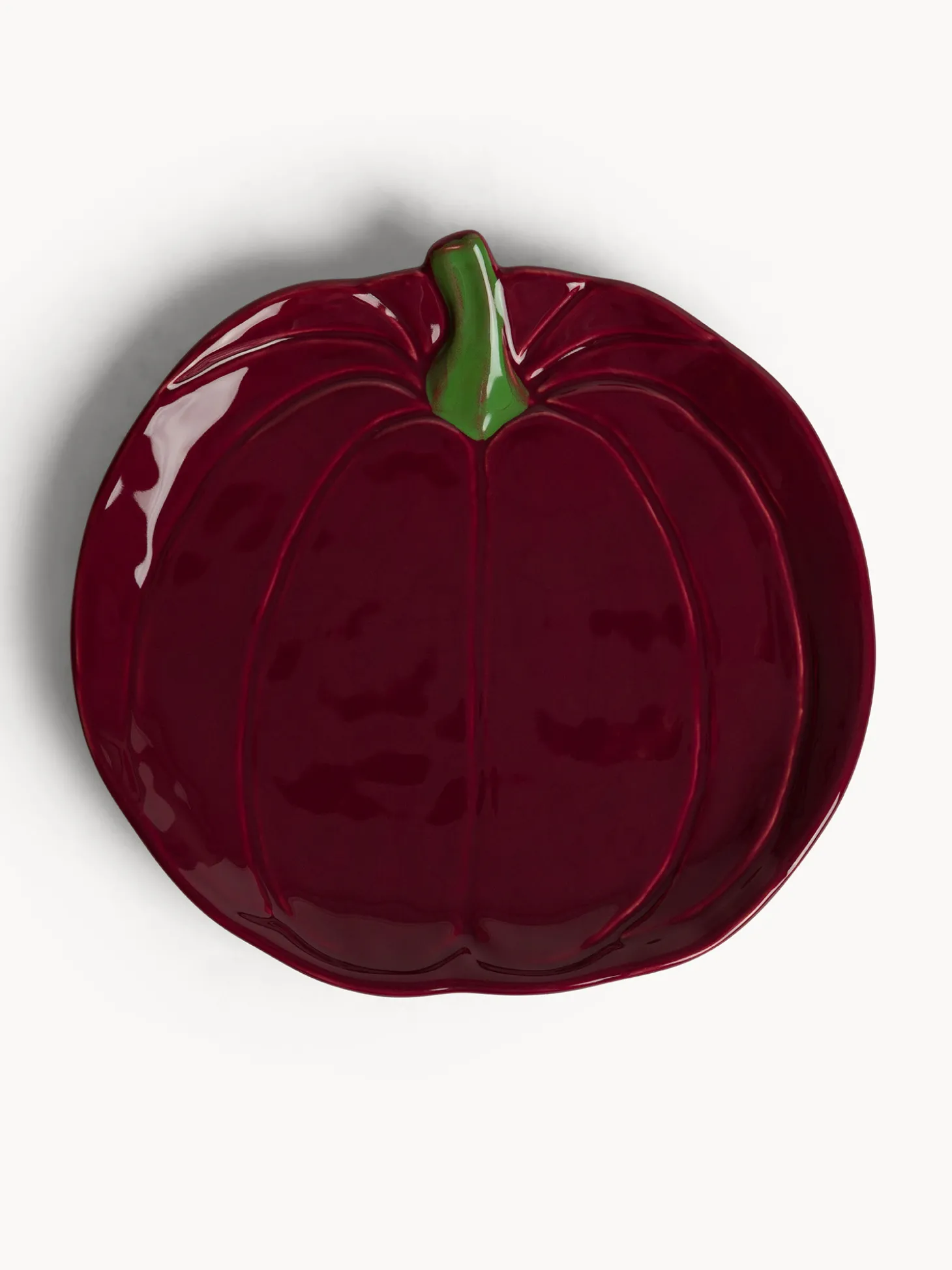 Piatto da portata in stoneware a forma di zucca
