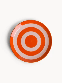 Piatto frutta in ceramica a righe circolari