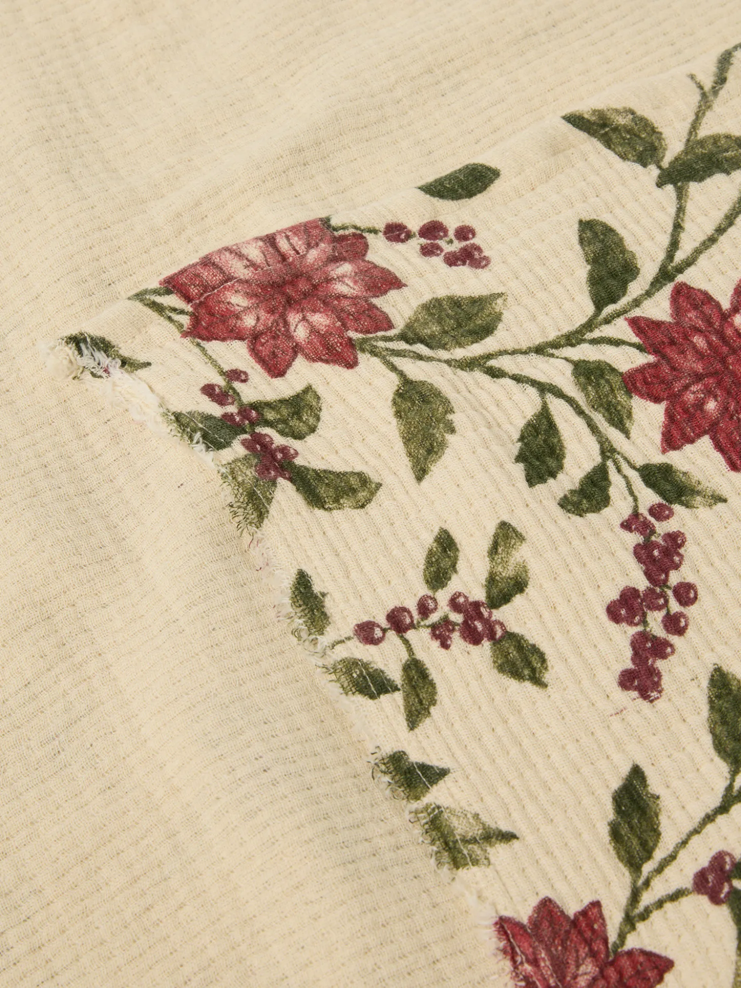 Plaid in garza di cotone stampa artigianale