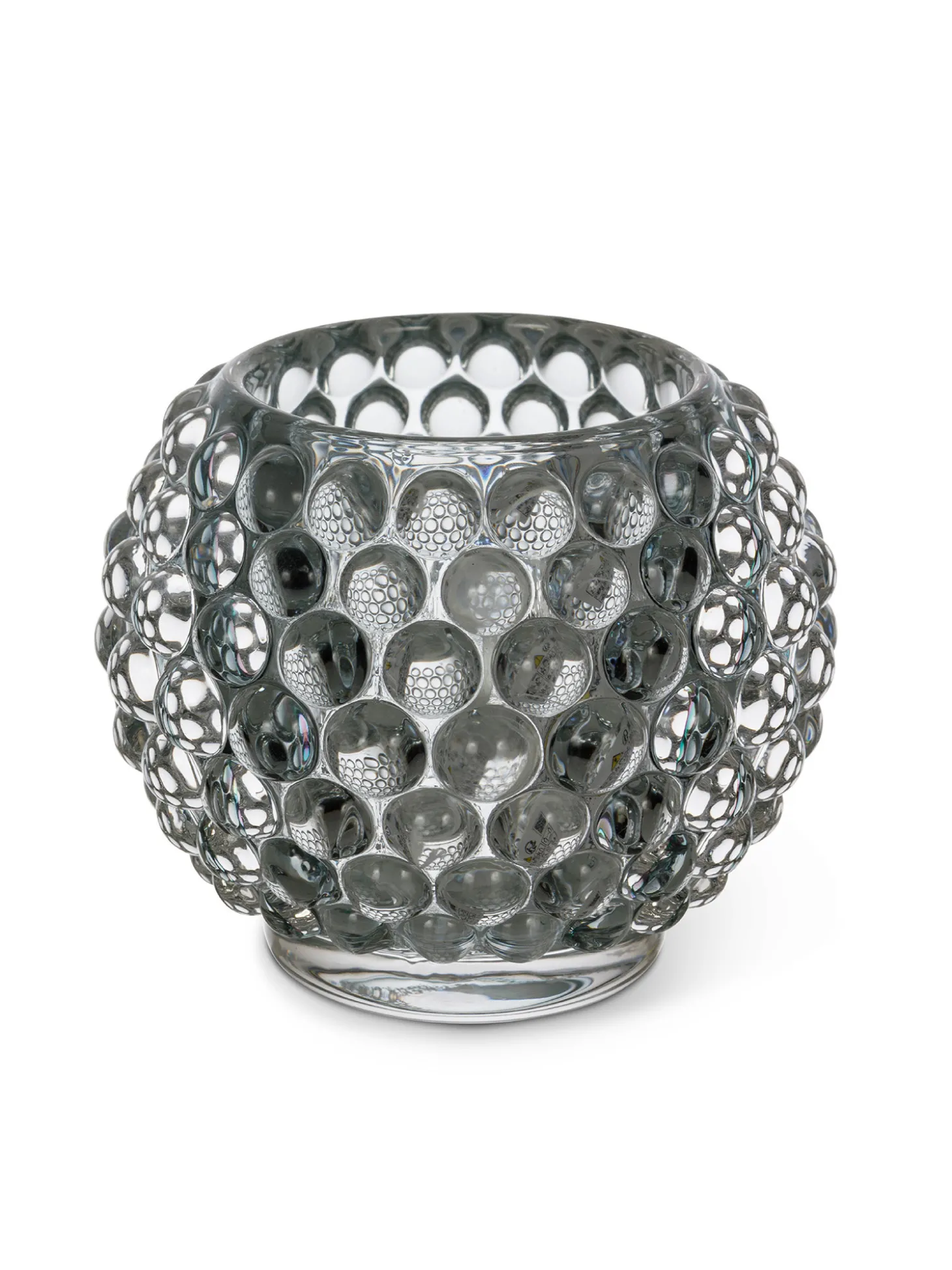 Porta t-light in vetro bubble