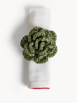 Portatovagliolo fiore in carta tessile