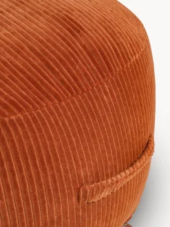 Pouf in velluto a costine