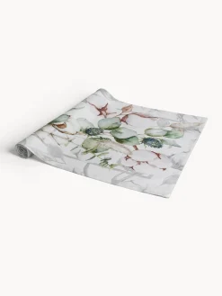 Runner in drill di cotone Fiori di cotone by Tessitura Randi