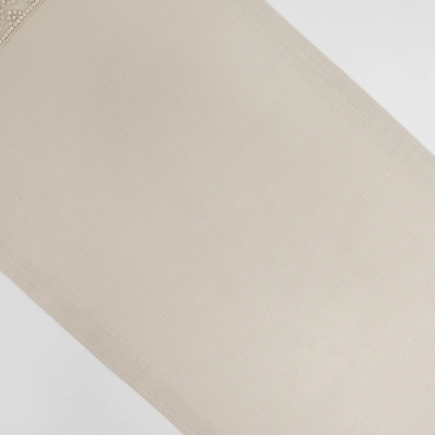 Runner puro cotone bordo in tulle e lurex