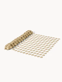 Runner traforato in lurex dorato