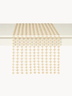 Runner traforato in lurex dorato