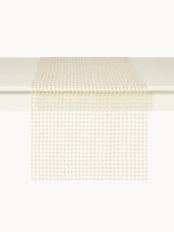 Runner traforato in lurex champagne
