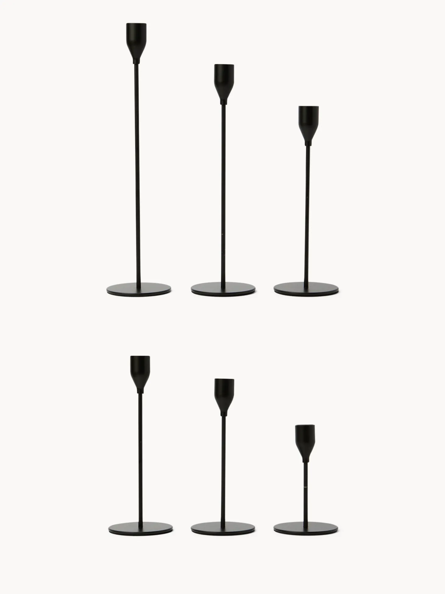 Set 6 candelieri dorati