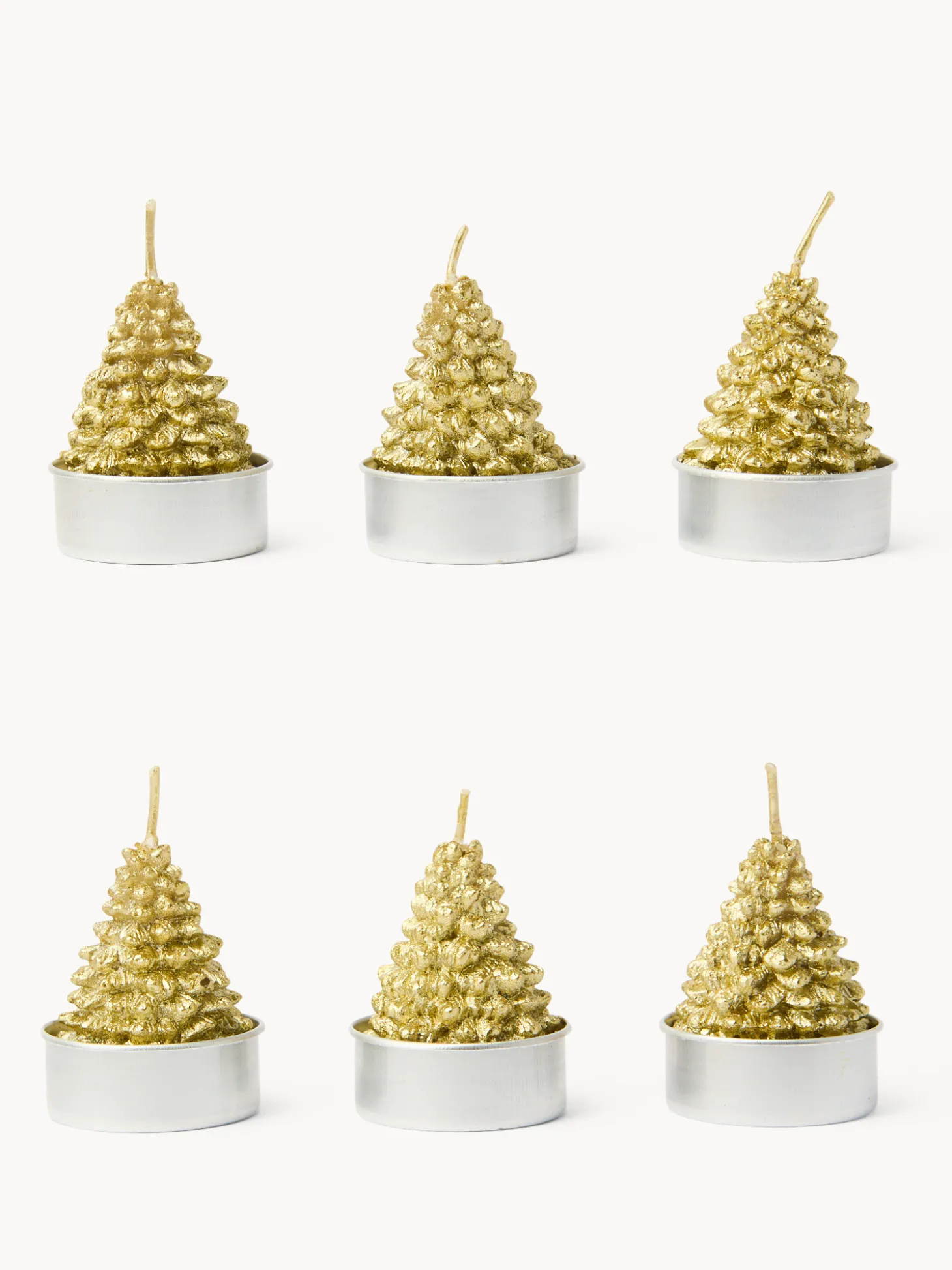 Set 6 candeline ad albero di Natale