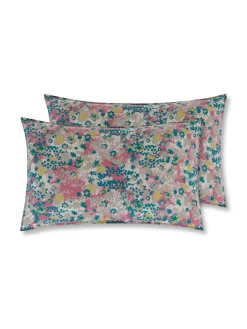 Set 2 federe percalle di cotone stampato Special Capsule SOCIETY Made in Italy per Coincasa