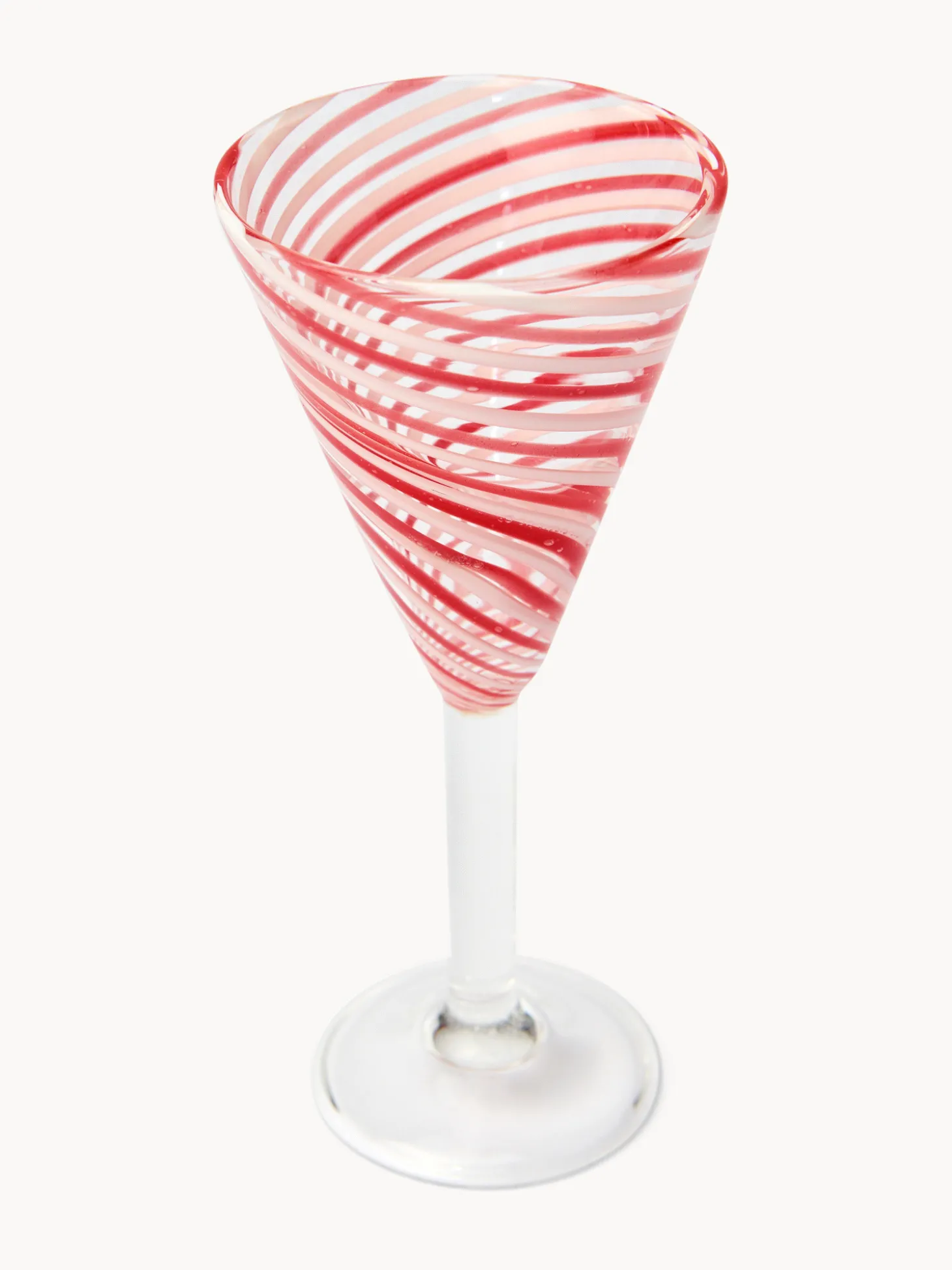 Set 6 mini calici in vetro borosilicato a righe
