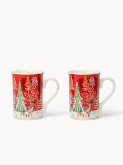 Set 2 mug in new bone china alci vintage