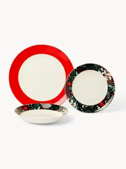 Set 18 piatti new bone china decoro fiori