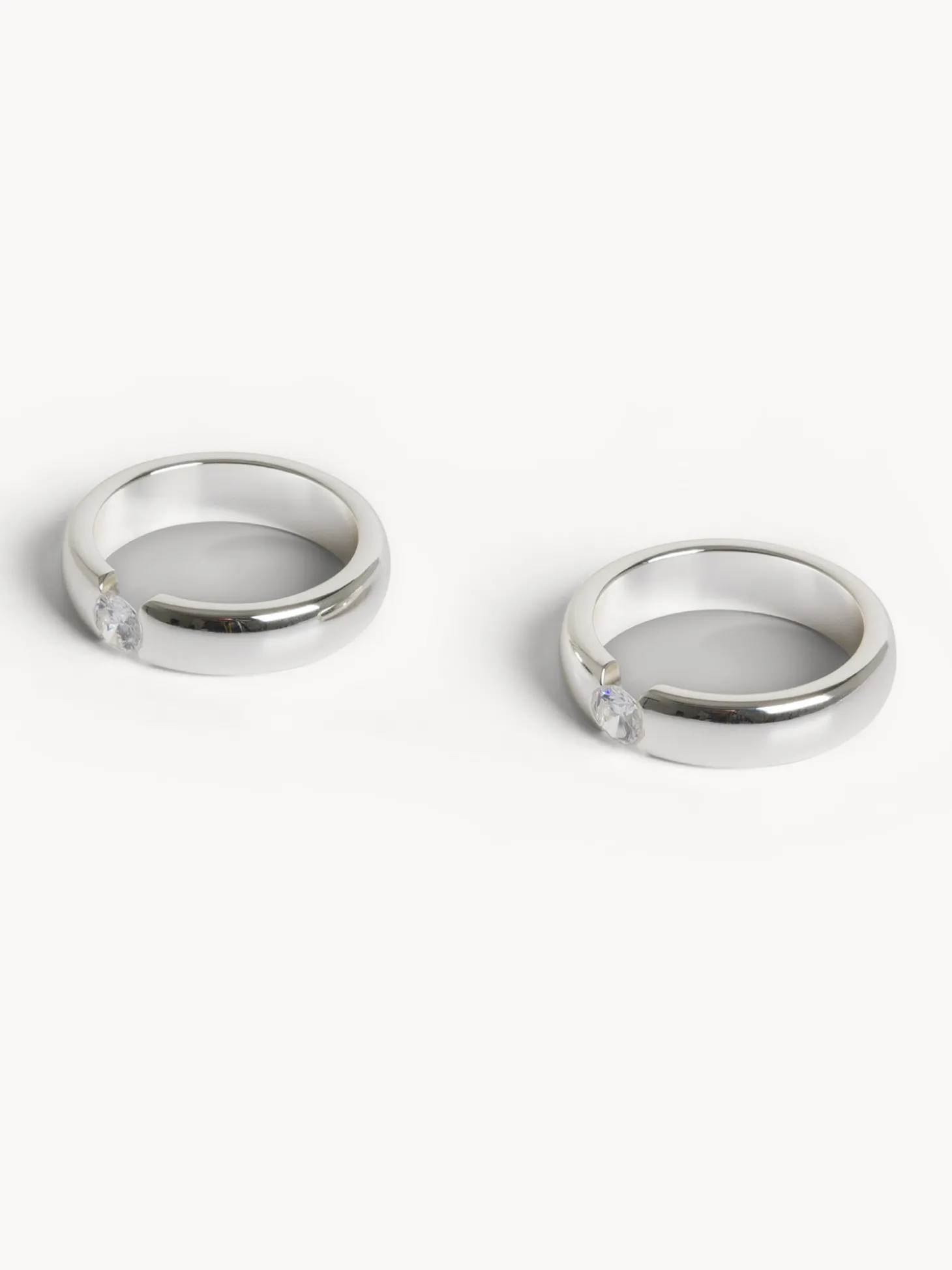 Set 2 portatovaglioli in silver plated