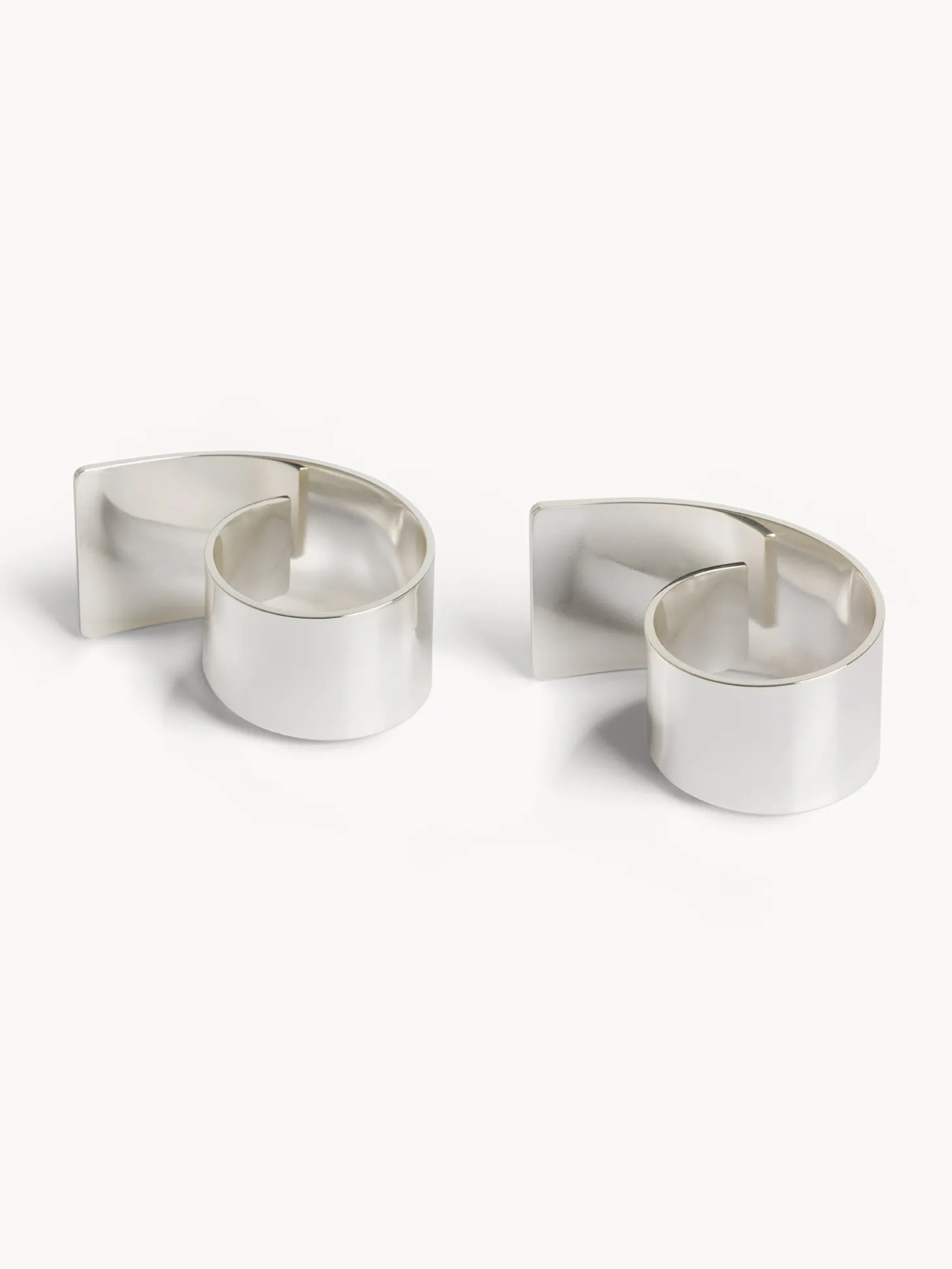 Set 2 portatovaglioli in silver plated