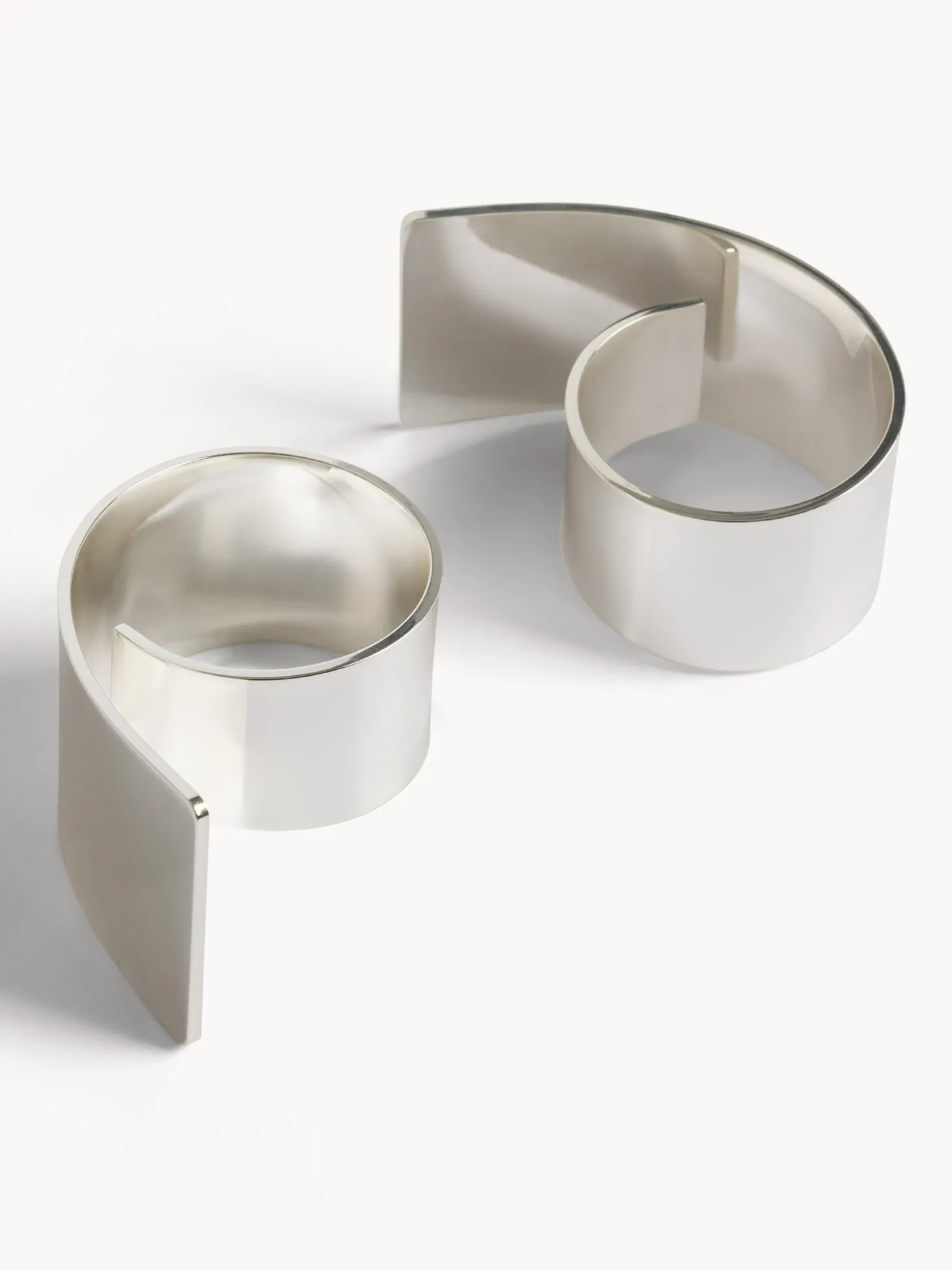 Set 2 portatovaglioli in silver plated