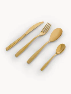 Set 24 posate acciaio Eleven gold