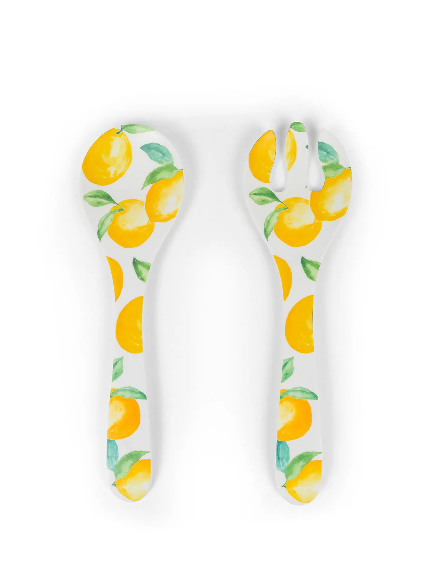 Set 2 posate melammina motivo limoni