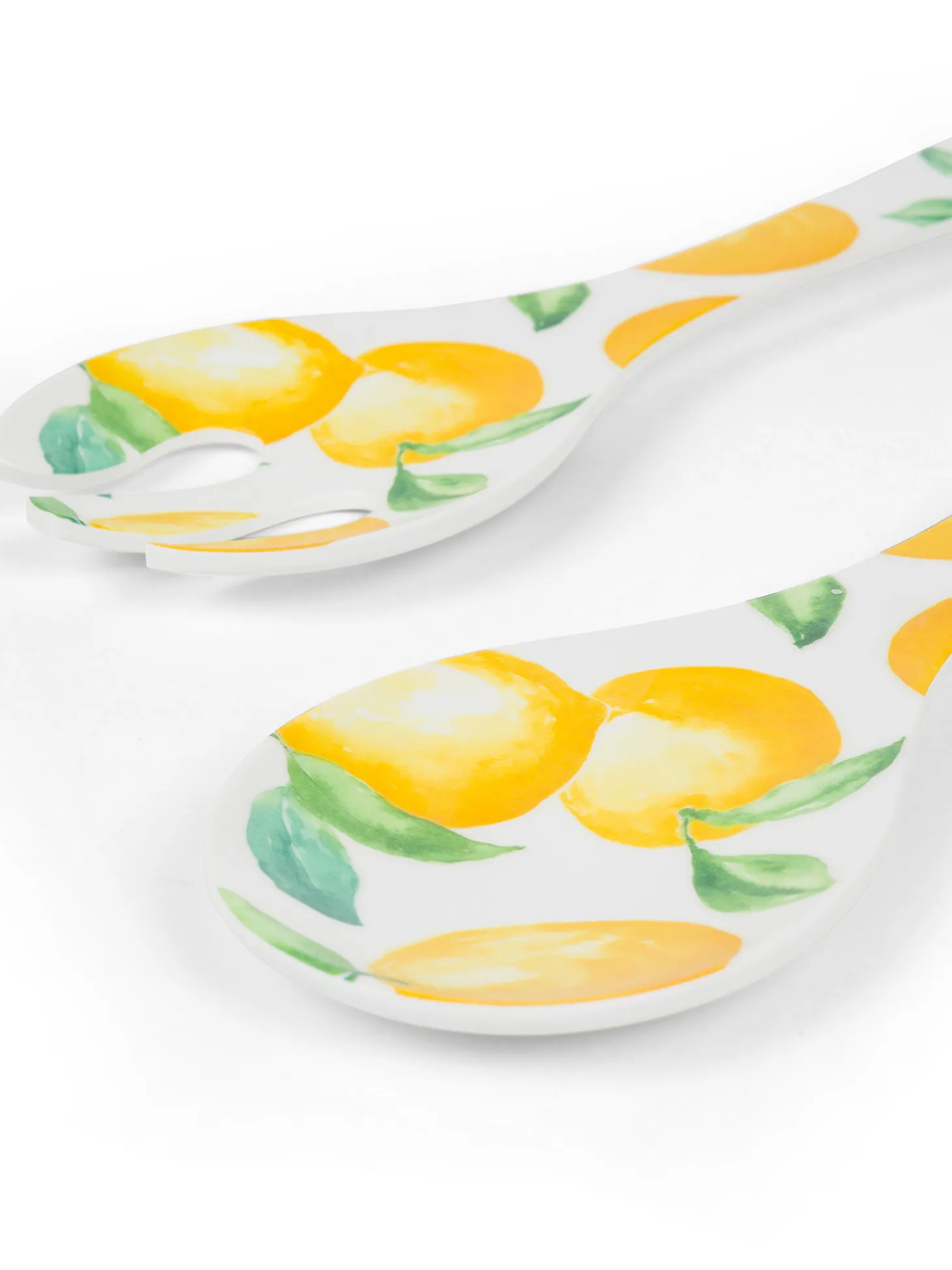 Set 2 posate melammina motivo limoni