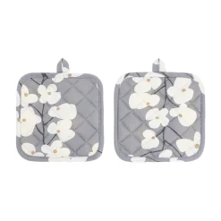 Set 2 presine cotone stampa fiori