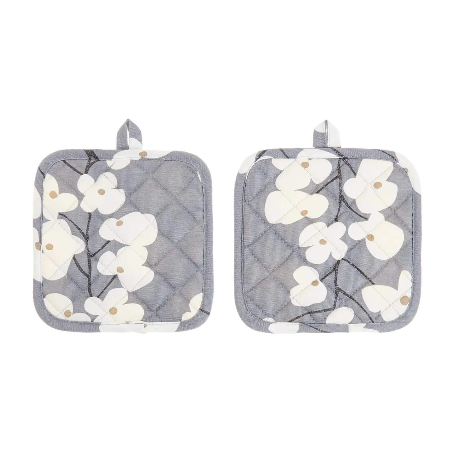 Set 2 presine cotone stampa fiori