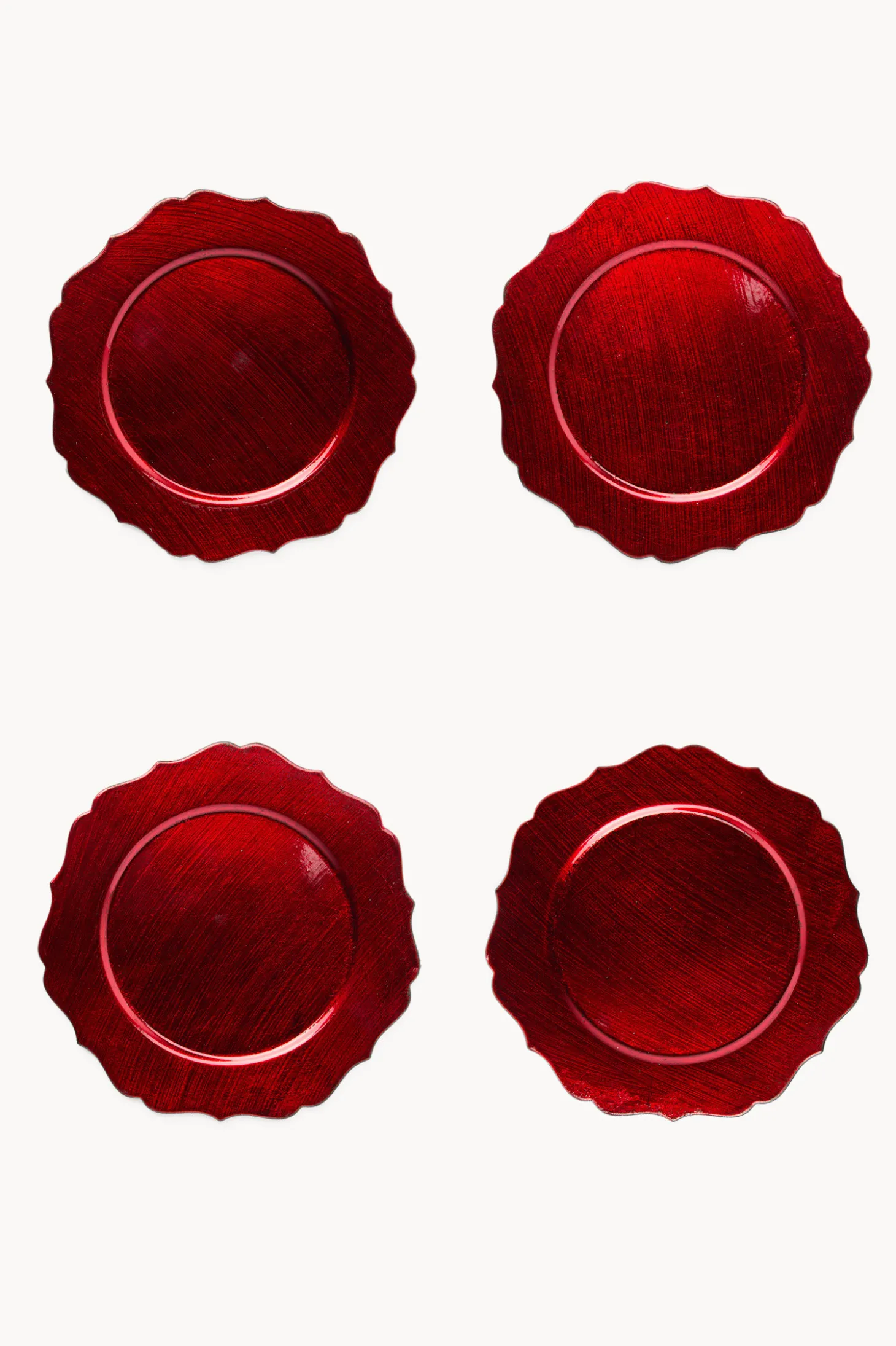 Set 4 sottobicchieri bordo ondulato