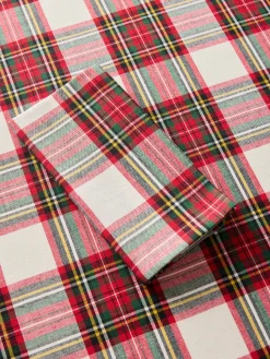 Set 2 tovaglioli tartan in puro cotone tinto filo