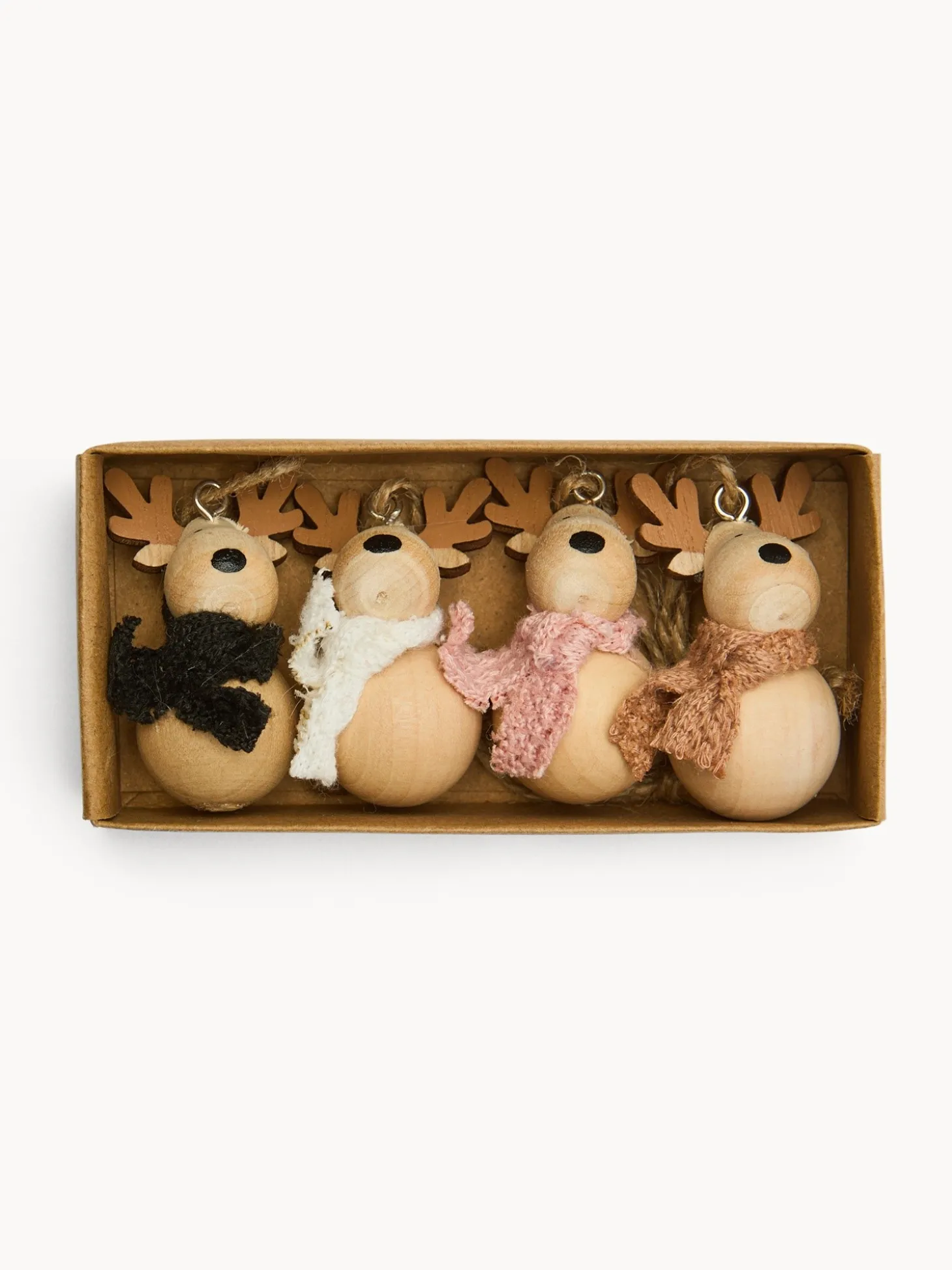 Set di 4 decorazioni a forma di renna