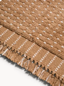 Tappeto bagno in cotone fantasia a trattini