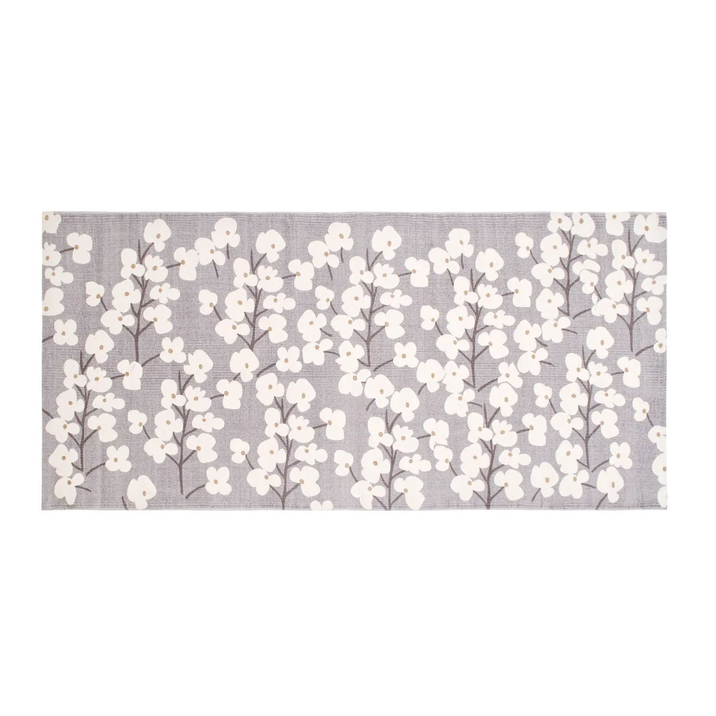 Tappeto cucina puro cotone floreale