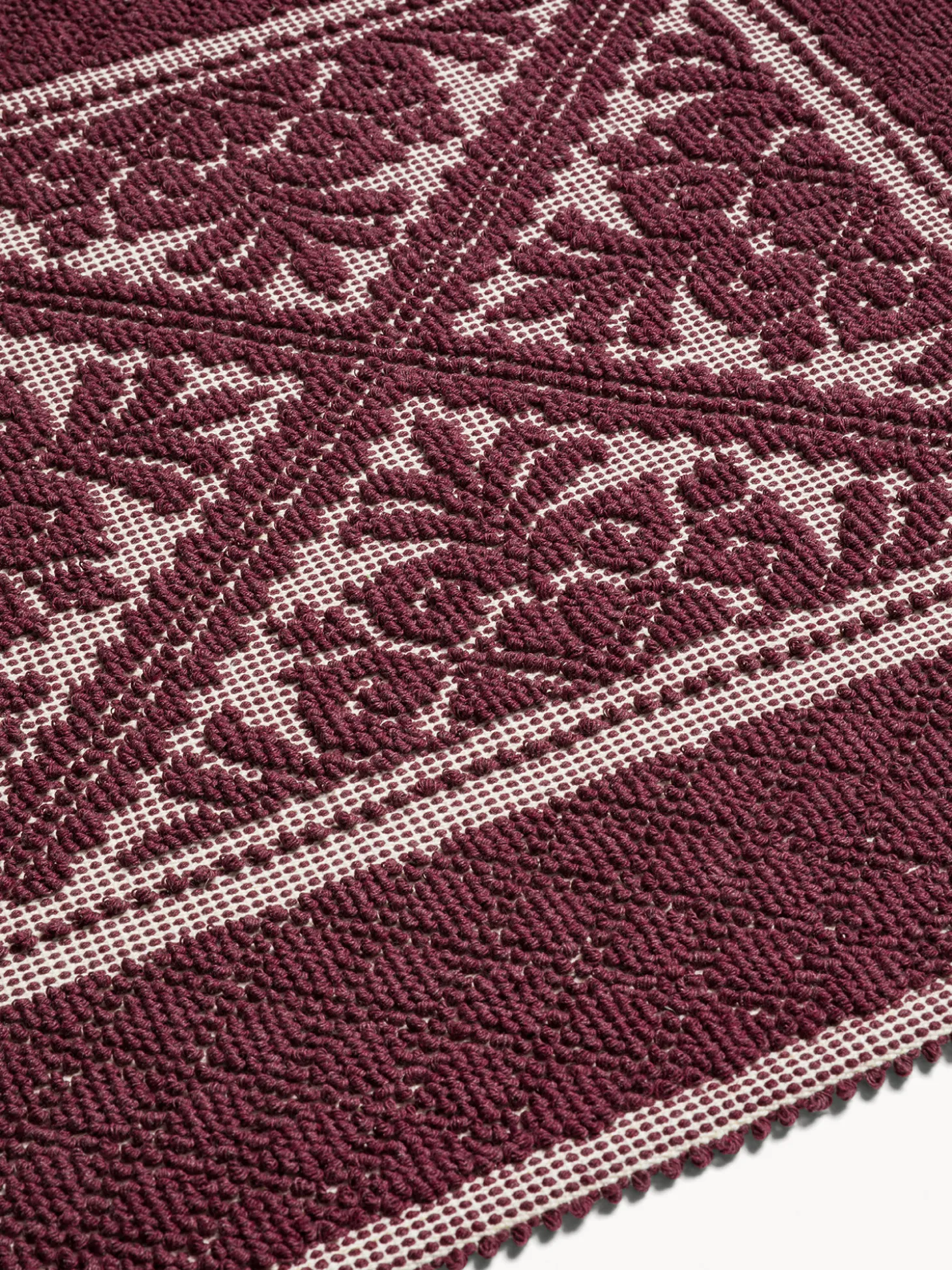 Tappeto da cucina sardo in puro cotone tinta unita