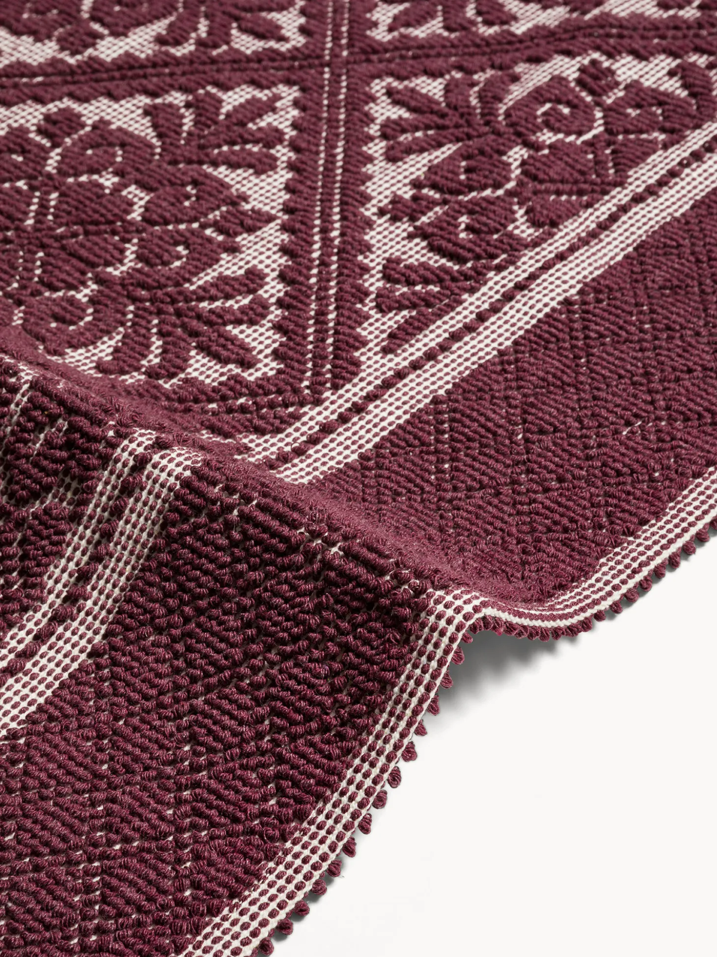 Tappeto da cucina sardo in puro cotone tinta unita