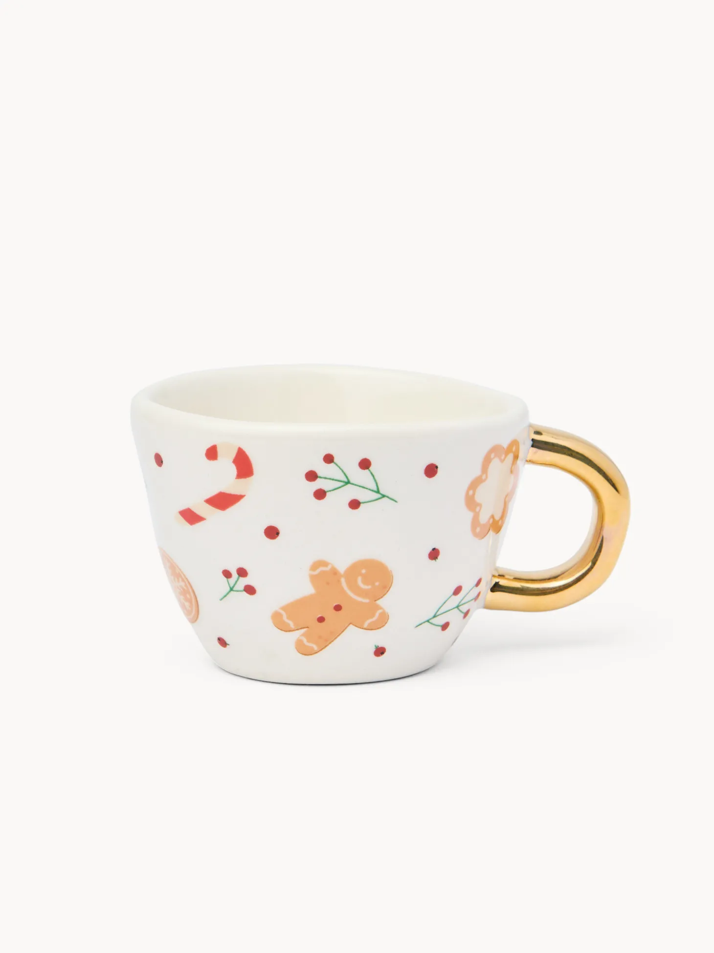 Tazza caffè in stoneware motivo gingerbread