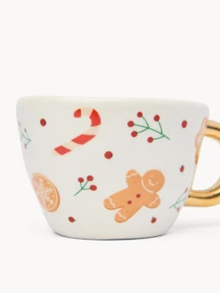 Tazza caffè in stoneware motivo gingerbread