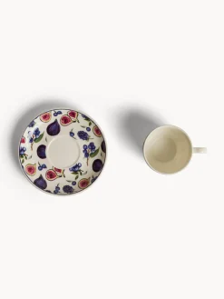 Tazza caffè new bone china motivo fichi