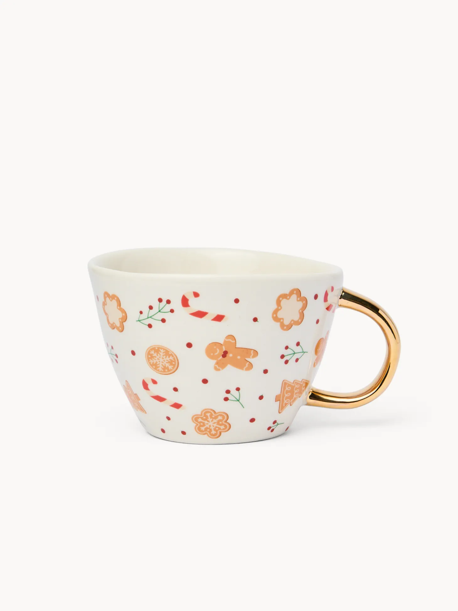 Tazza colazione in stoneware motivo gingerbread